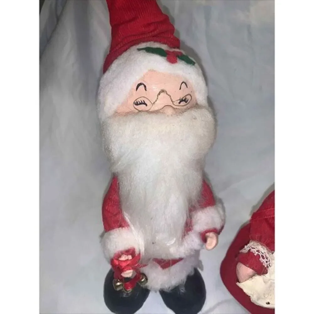 Vintage Mr & Mrs Santa Claus Figures 9